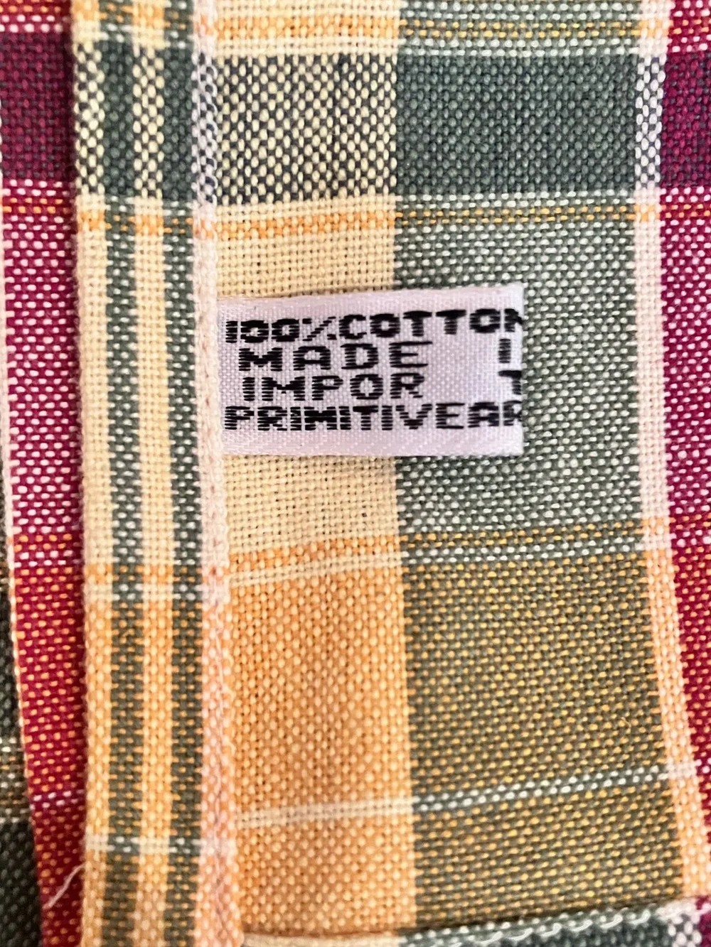 Handloomed India Cotton 6 Placemats and 6 Napkins Colorful Plaid New